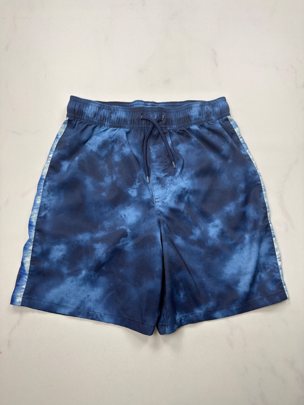 OshKosh B'gosh Blue Tie-Dye Swim Shorts Drawstring - Boys 14